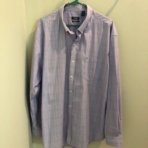 Men's IZOD Purple/Blue Button Down Long Sleeve Shirt - XXL